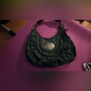 Dereon Dark Green Shoulder Bag used with few peeling on edges